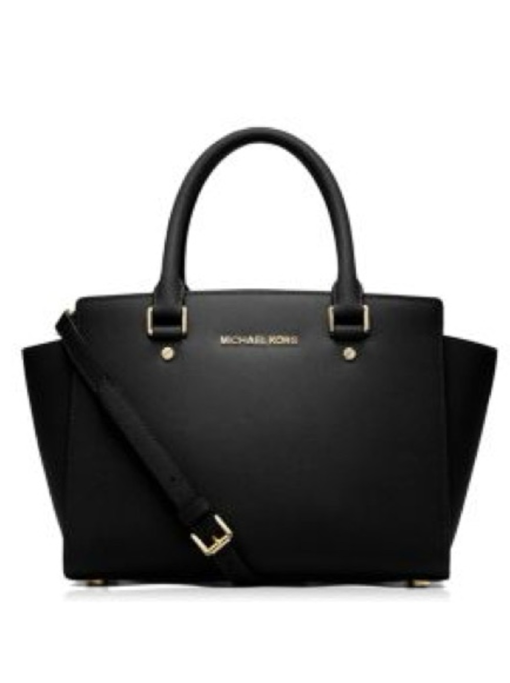 Michael Kors Selma Large Saffiano Leather Satchel Black | w/ Strap & Dustbag